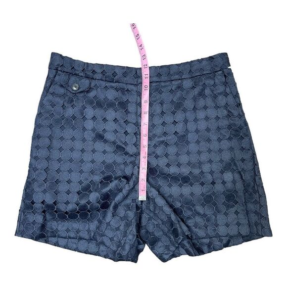 Banana Republic Flat Front High Waist Chino Blue Circle Shorts Sz 10 Classic EUC - Picture 4 of 7